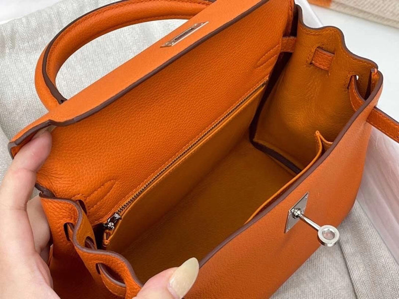 Bolsa Hermes Kelly Orange 25cm (Pronta Entrega)