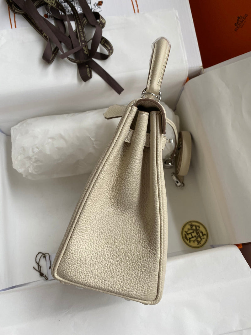 Bolsa Hermes Kelly Off White 25cm