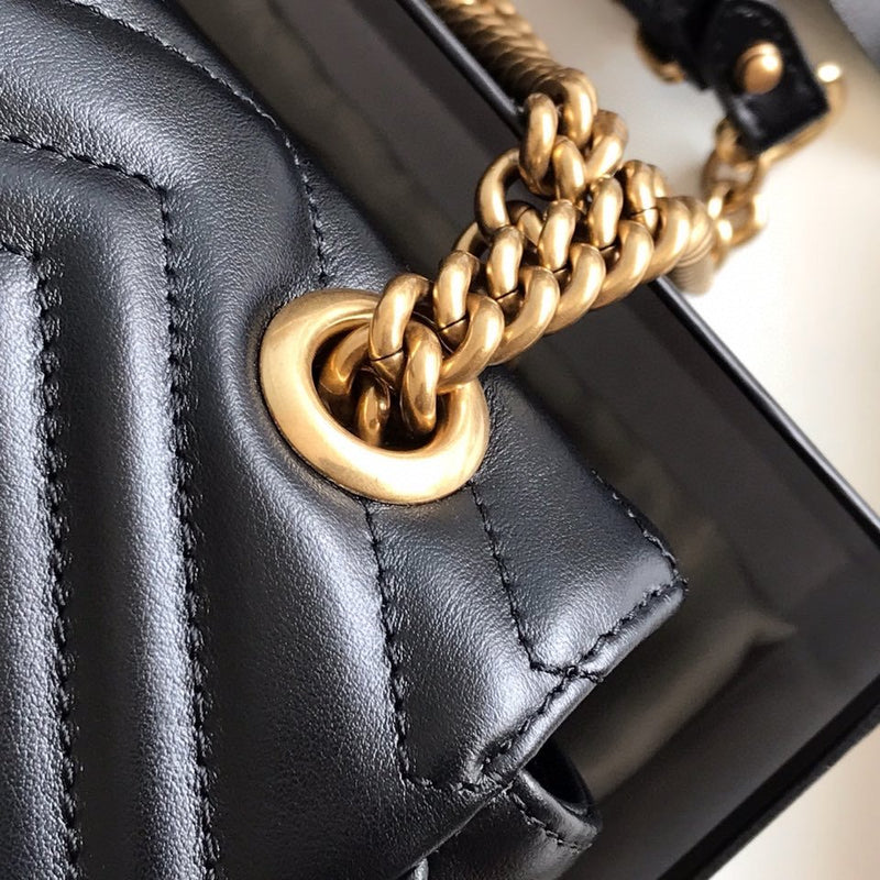 Gucci GG Marmont Small Matelasse Bag Black  (Pronta entrega)