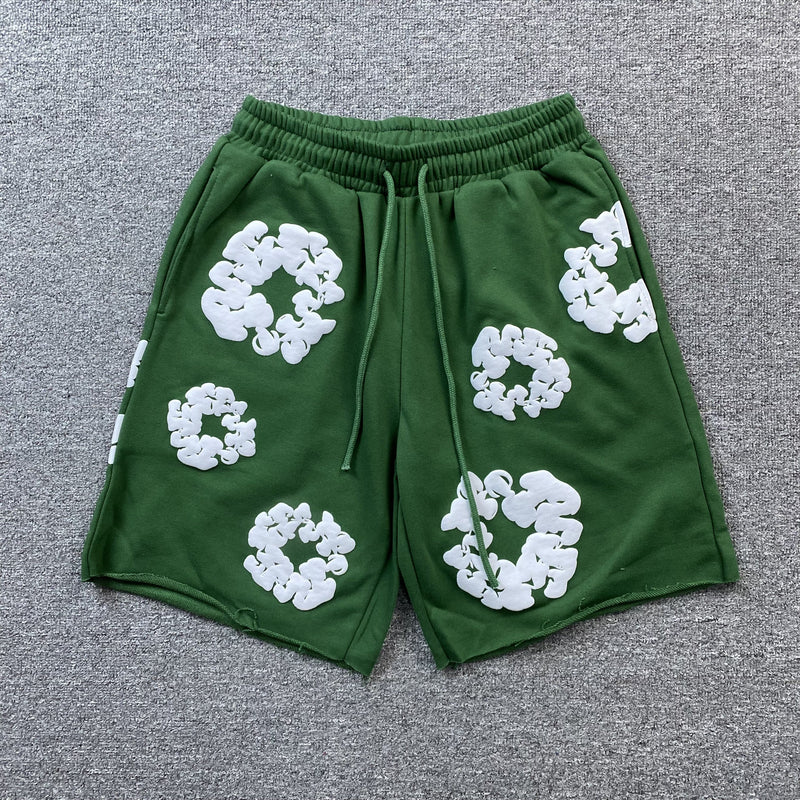 Shorts Moletom Cotton Wreath Denim Tears