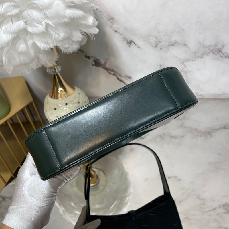 Yves Saint Laurent Mini Le 5 to 7 Leather Green