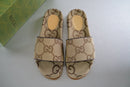 Gucci maxi GG canvas slide sandal
