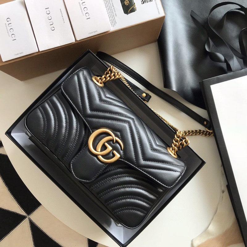 Gucci GG Marmont Small Matelasse Bag Black  (Pronta entrega)