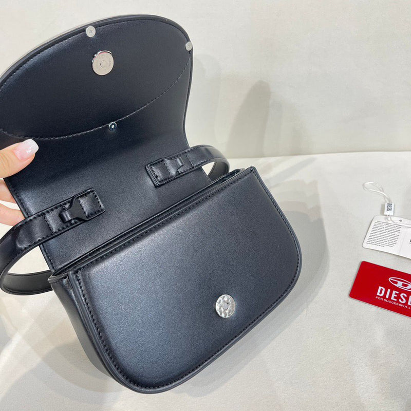 Diesel 1DR Shoulder Bag Nappa Leather Black
