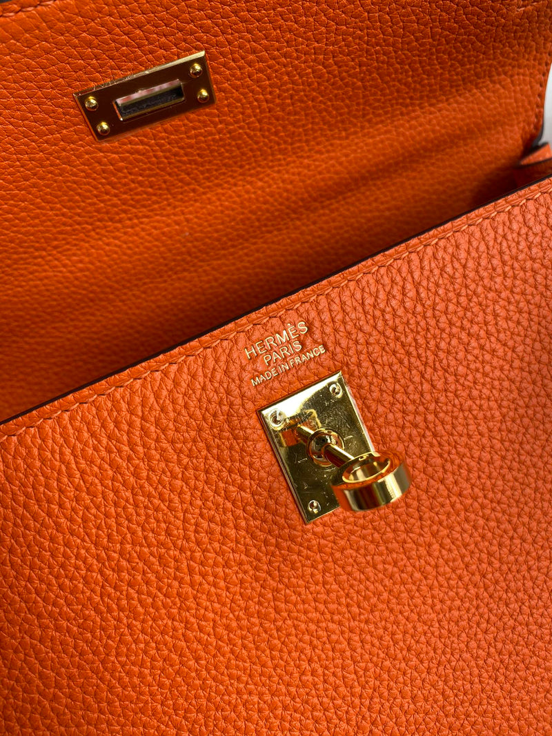 Bolsa Hermes Kelly Orange 25cm (Pronta Entrega)