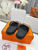 Hermes Chypre Sandal Beige Calfskin Leather