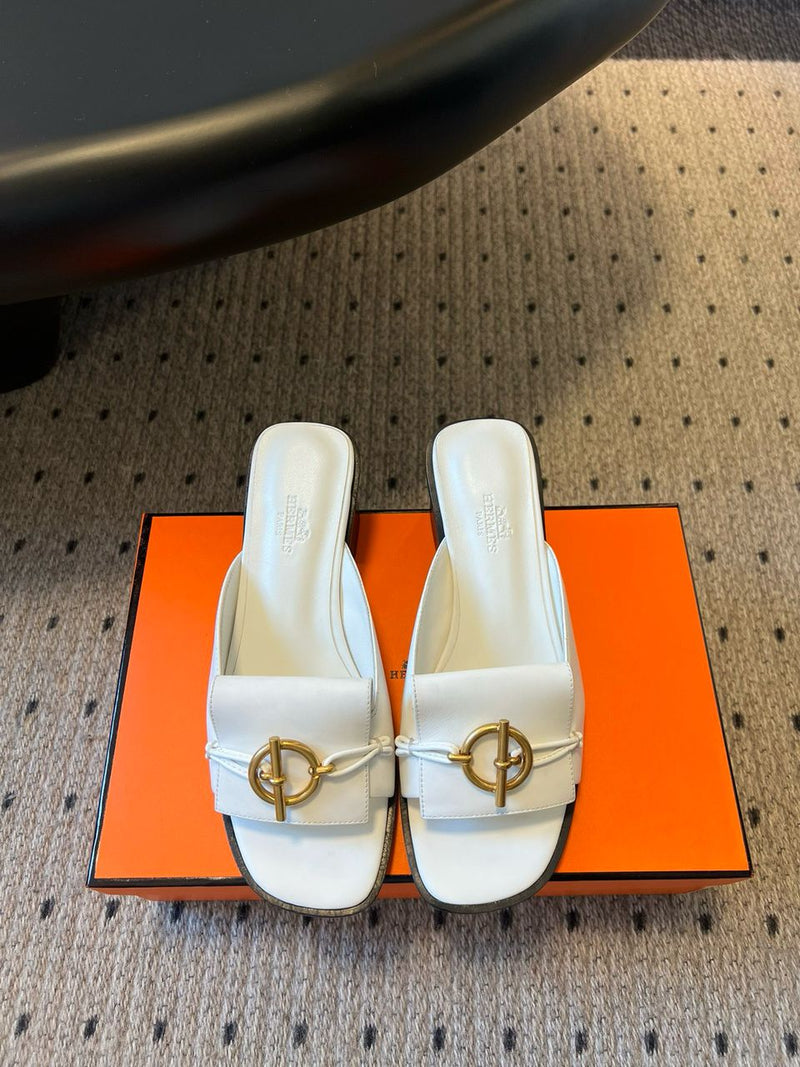 Hermes Sandal White