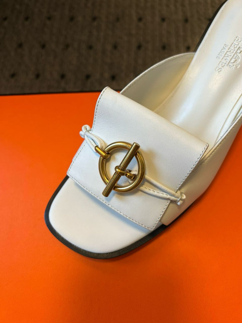 Hermes Sandal White