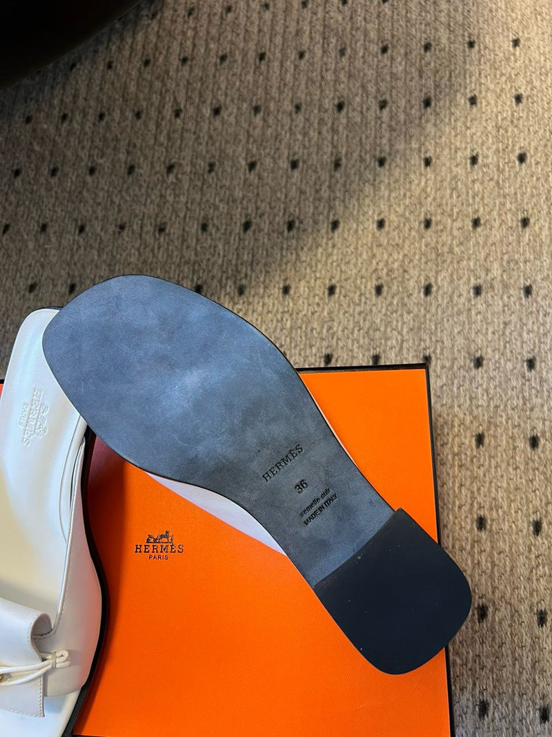 Hermes Sandal White