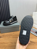 Prada Downtown Leather Sneakers Black