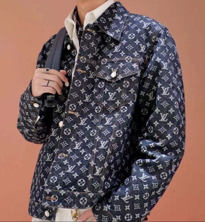 Louis Vuitton Jaqueta Jeans Jacquard Monogram