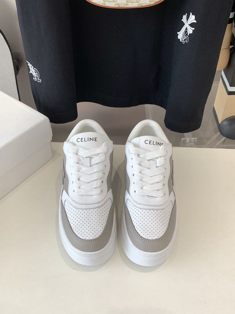 CELINE Sneakers With Wedge Outsole In Calfskin Leather