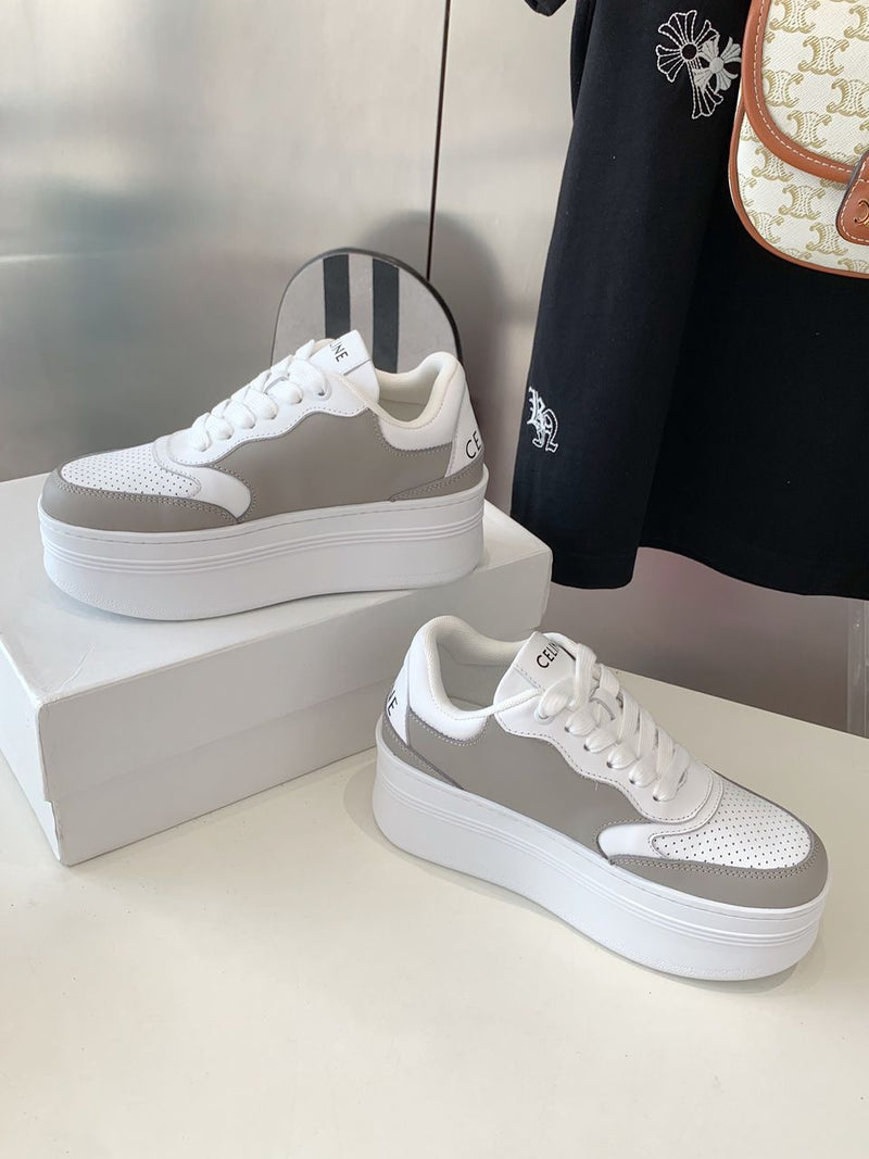 CELINE Sneakers With Wedge Outsole In Calfskin Leather