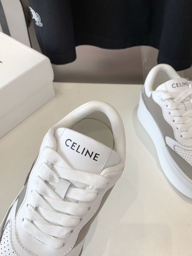 CELINE Sneakers With Wedge Outsole In Calfskin Leather