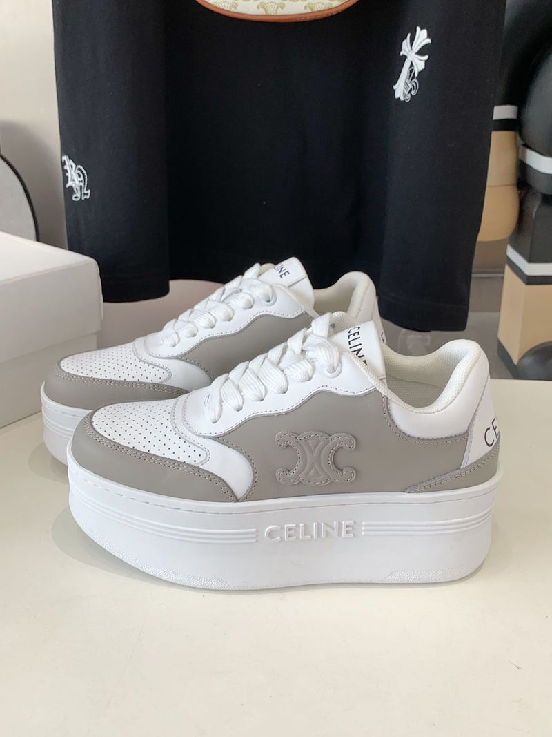 CELINE Sneakers With Wedge Outsole In Calfskin Leather