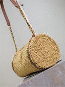 Saint Laurent Raffia Shoulder Bag