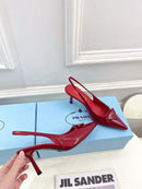 Prada Scarpin Slingback Red