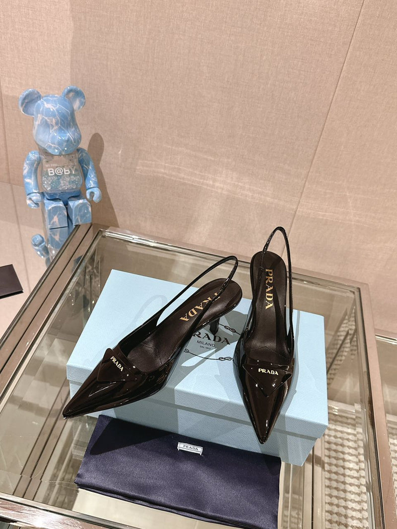 Prada Scarpin Slingback Black