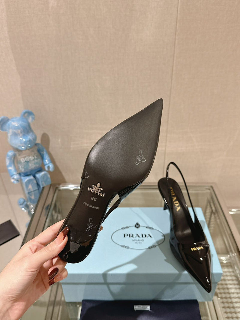 Prada Scarpin Slingback Black