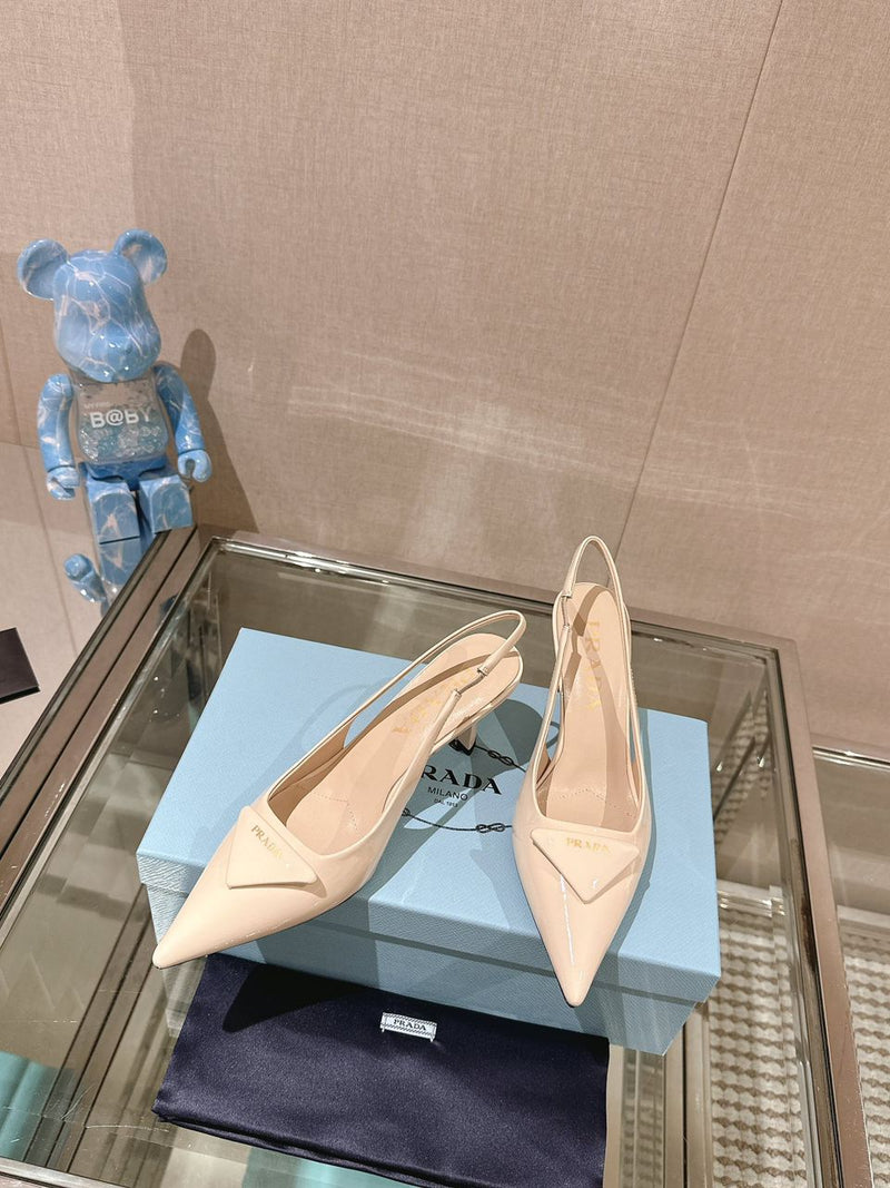 Prada Scarpin Slingback White