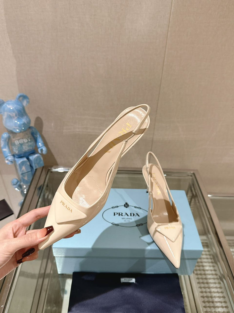 Prada Scarpin Slingback White