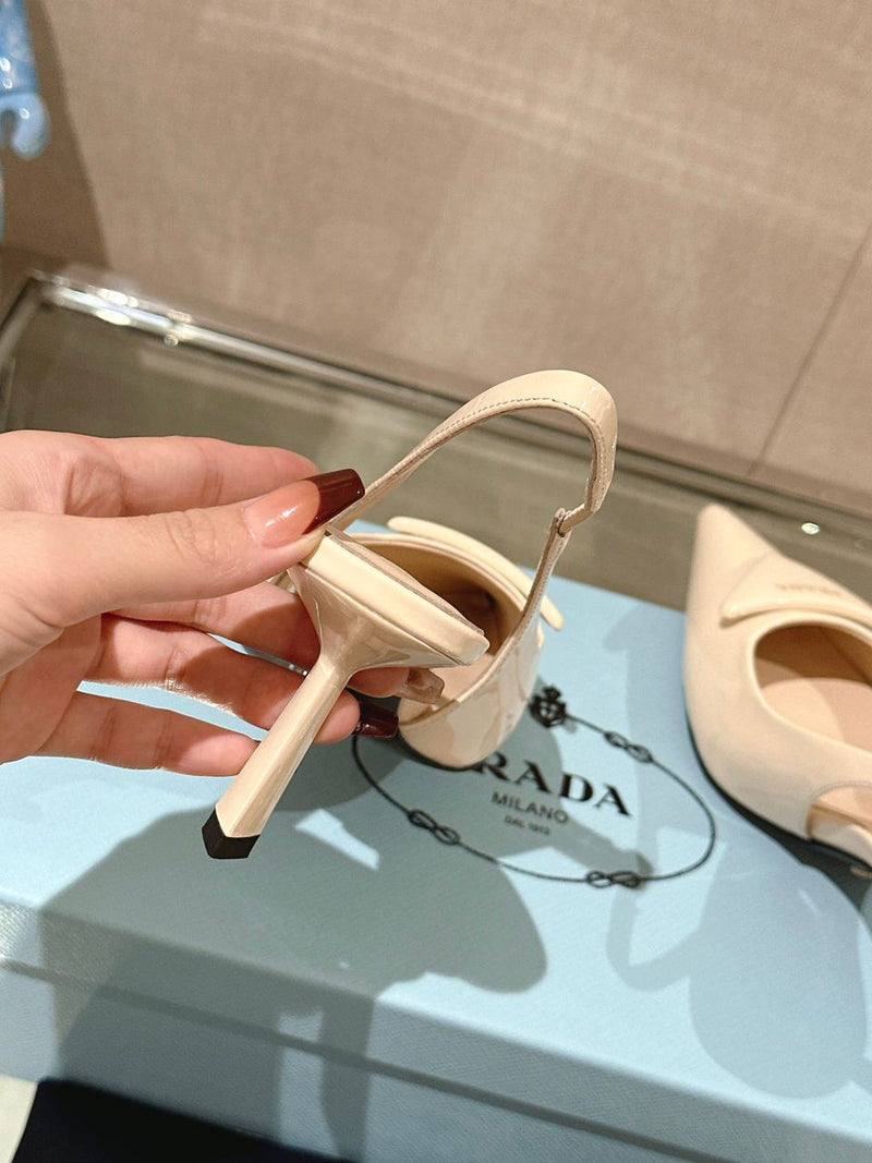 Prada Scarpin Slingback White