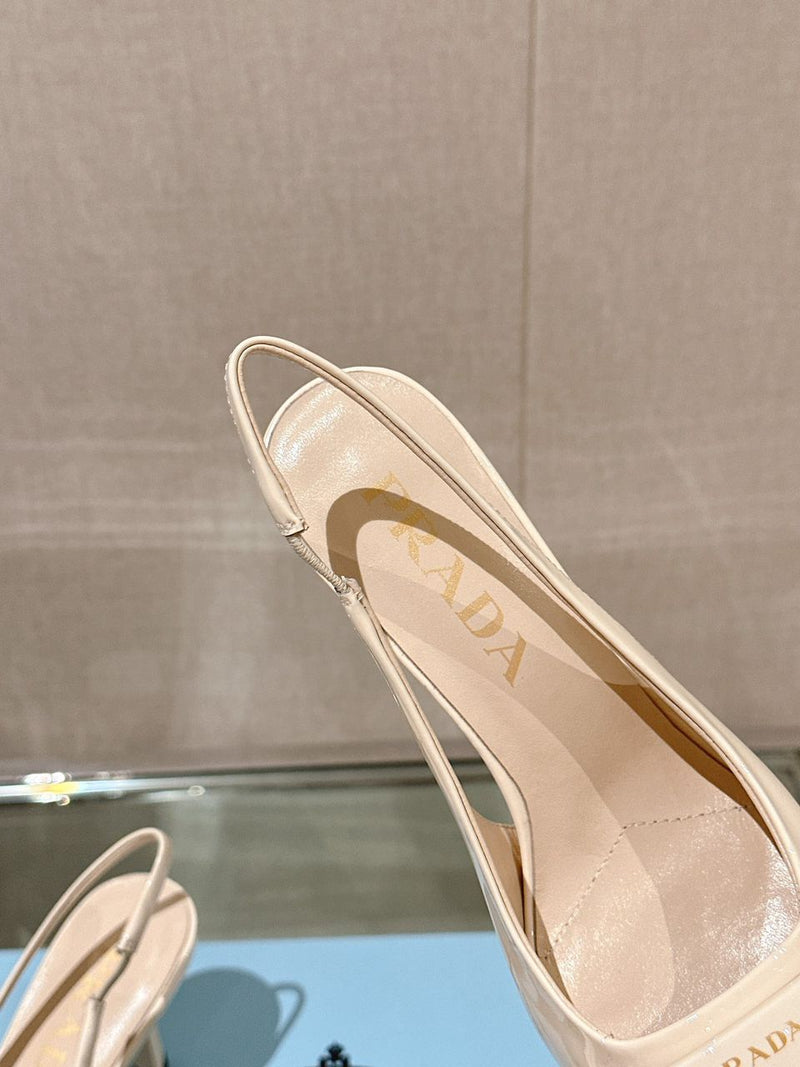 Prada Scarpin Slingback White