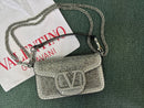 Valentino Garavani Locò Shoulder Bag With Rhinestones