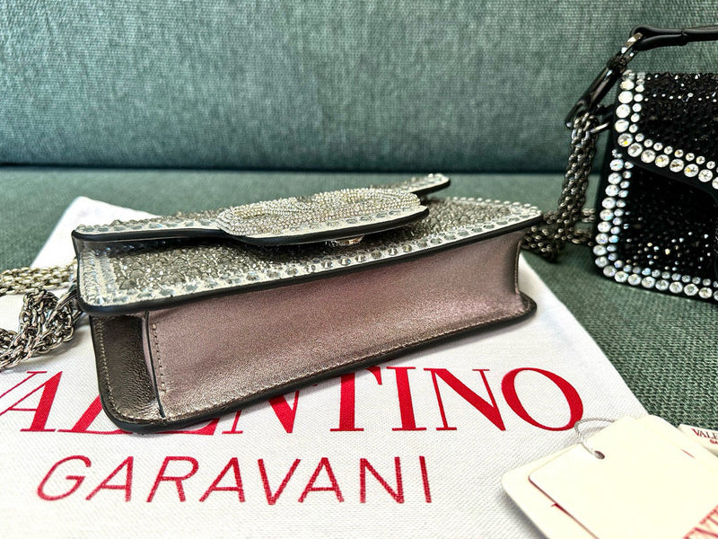 Valentino Garavani Locò Shoulder Bag With Rhinestones