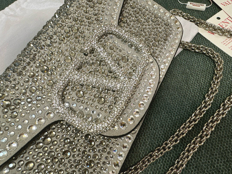 Valentino Garavani Locò Shoulder Bag With Rhinestones
