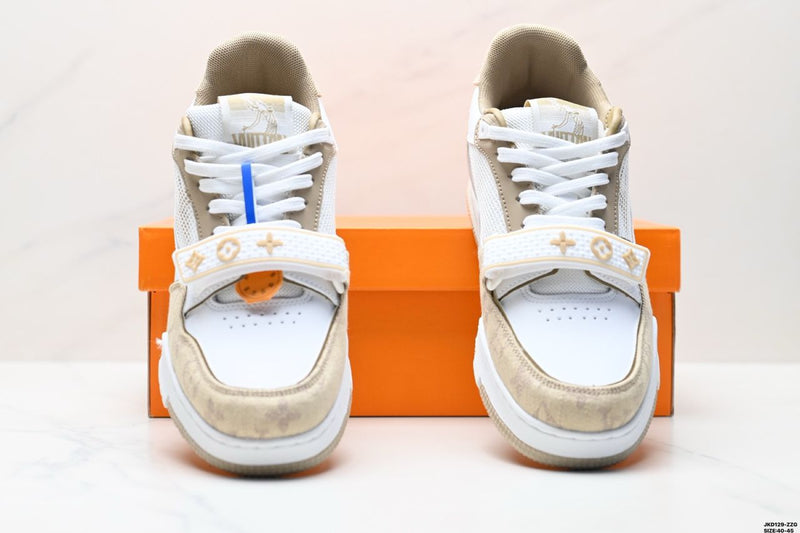 Lv Trainer Beige White Monogram