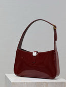 Yves Saint Laurent Mini Le 5 to 7 in Patent Leather Grenade