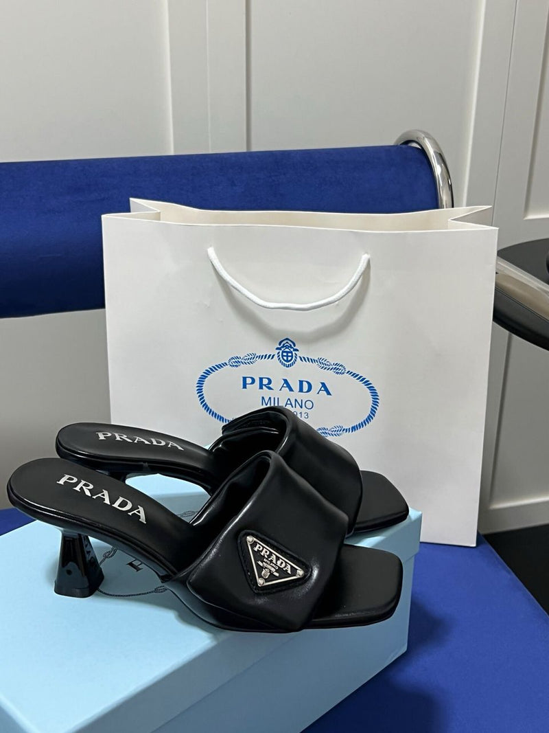 Prada Leather Mule Soft 65mm Black