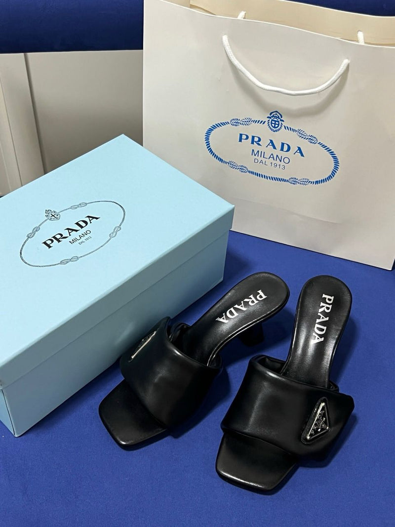 Prada Leather Mule Soft 65mm Black