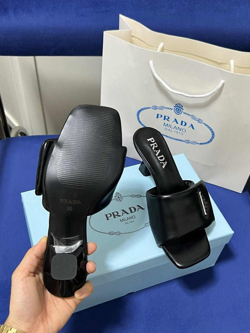 Prada Leather Mule Soft 65mm Black