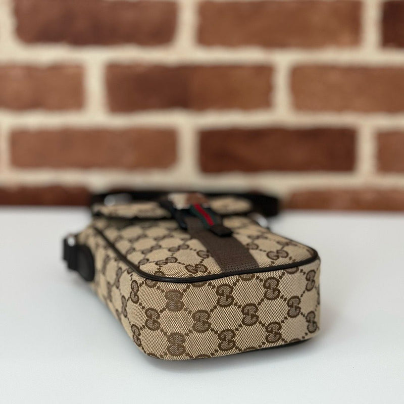 Gucci Mini GG Shoulder Bag Beige and Brown
