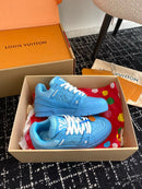 Lv Trainer Low Embossed Monogram Blue