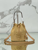 Prada Raffia Mini Bucket