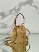 Prada Raffia Mini Bucket