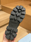 Prada Brushed Leather Monolith Loafers