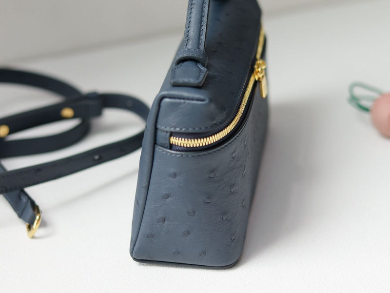 Loro Piana L19 Extra Pocket Pouch Ostritch