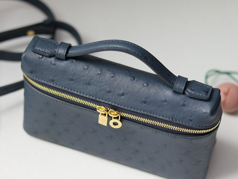 Loro Piana L19 Extra Pocket Pouch Ostritch