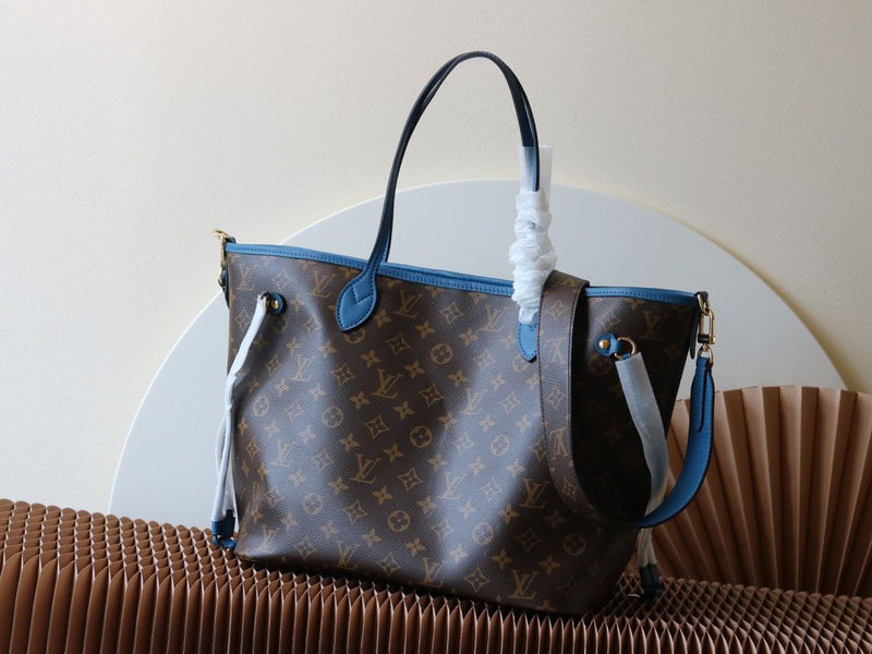 Lv Neverfull Bandoulière Inside Out MM Gaston Blue