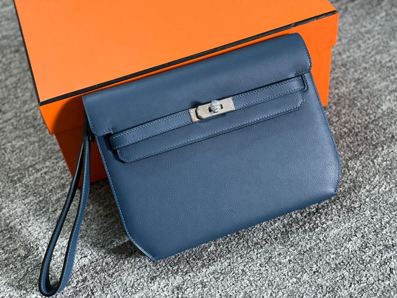 Bolsa Hermes Kelly Dépêches 25 Blue