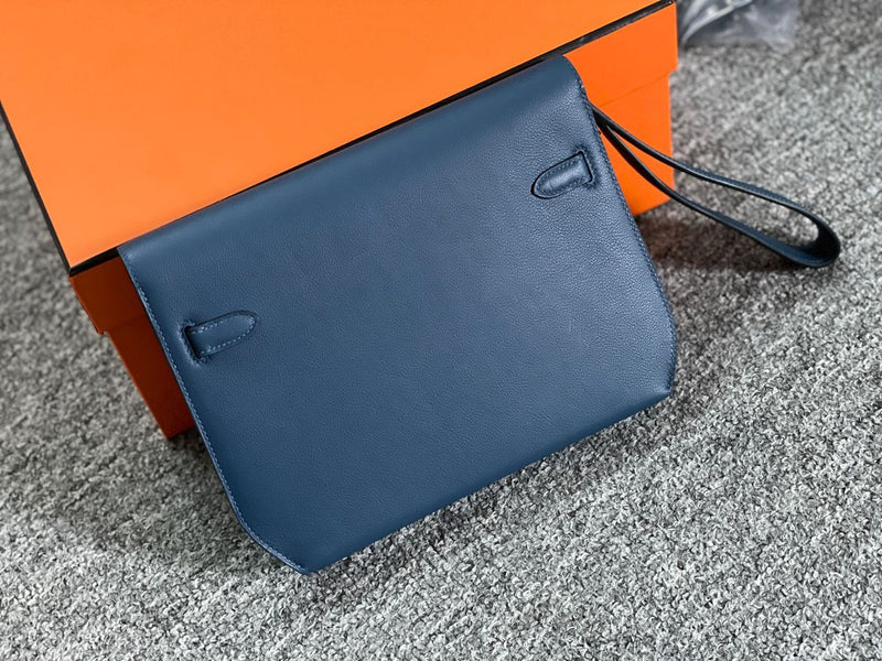 Bolsa Hermes Kelly Dépêches 25 Blue