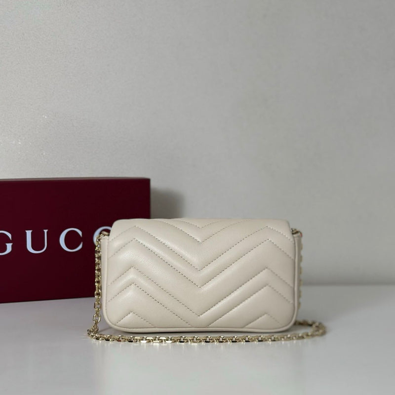 Gucci GG Marmont Mini Bag White