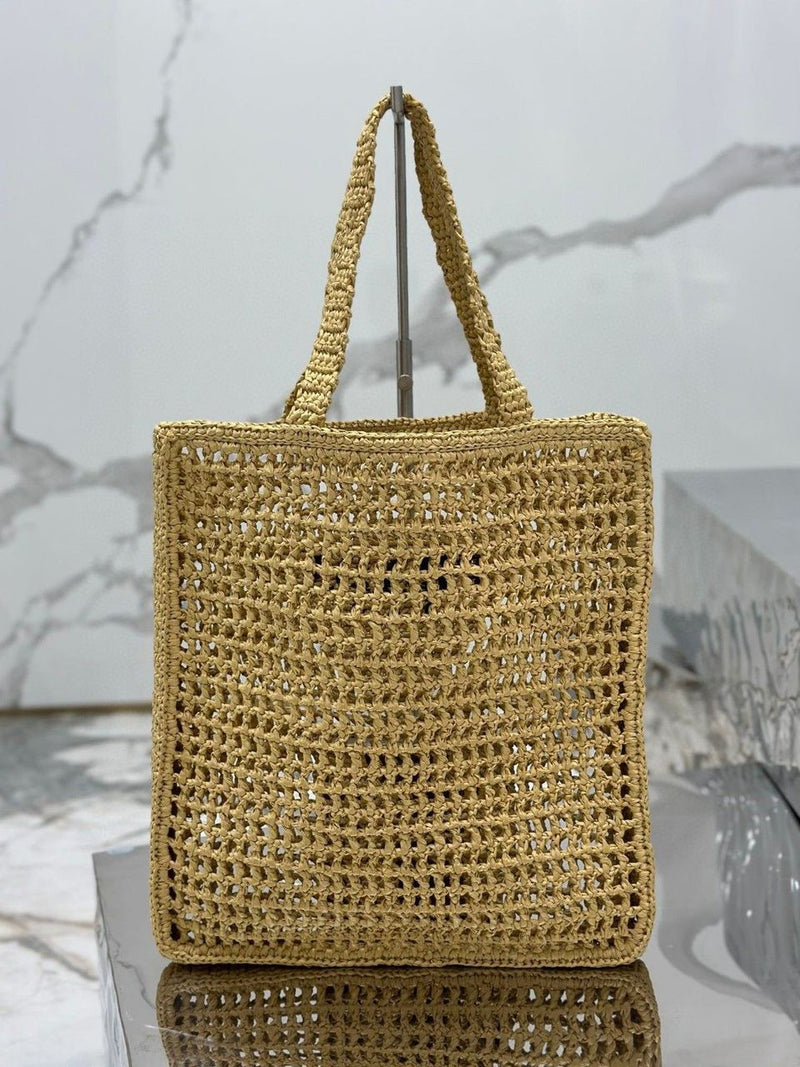 Prada Raffia Tote Bag