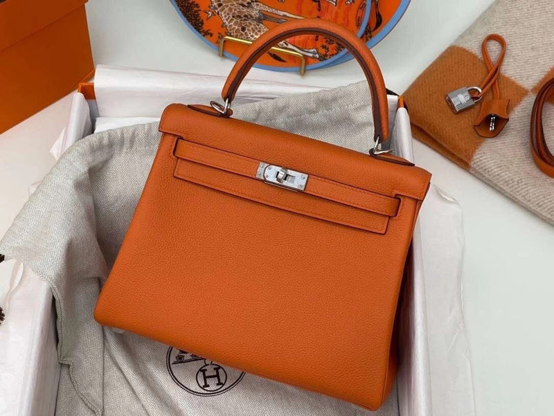 Bolsa Hermes Kelly Orange 25cm (Pronta Entrega)