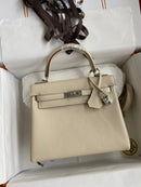 Bolsa Hermes Kelly Off White 25cm