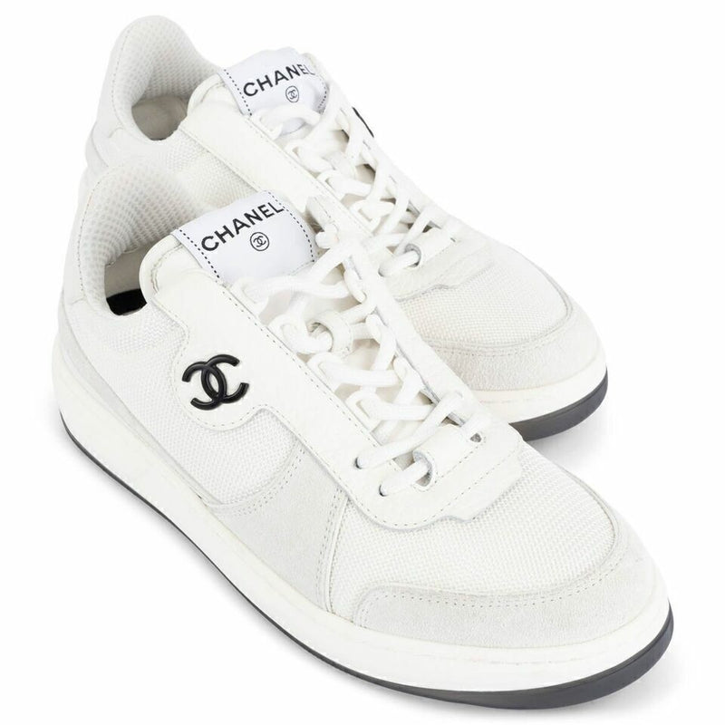 Chanel CC Logo White Sneakers